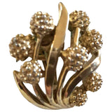 Trifari gold metal earrings