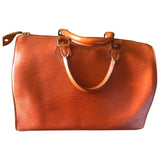 Louis Vuitton speedy red leather handbag