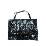 Issey Miyake black plastic handbag