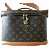 Louis Vuitton brown cloth travel bag