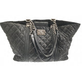 Chanel boy black leather handbag