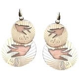 Gas silver metal earrings