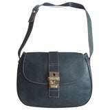 Prada navy leather handbag