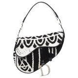 Dior saddle multicolour silk handbag