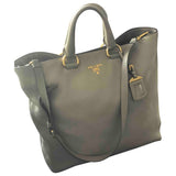 Prada saffiano  grey leather handbag