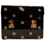 Sophie Hulme black plastic clutch bag
