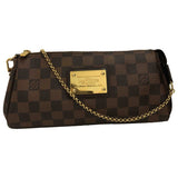 Louis Vuitton eva brown cloth clutch bag
