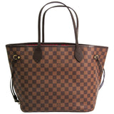 Louis Vuitton neverfull brown cloth handbag