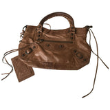 Balenciaga city camel leather handbag