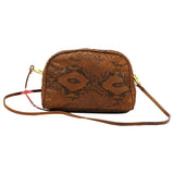 Ghibli brown python handbag