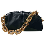 Bottega Veneta pouch black leather clutch bag