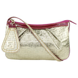 Fendi gold cloth handbag