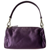 Prada purple silk clutch bag