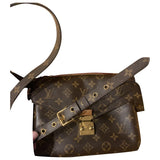 Louis Vuitton metis brown cloth handbag