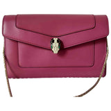 Bvlgari serpenti pink leather handbag