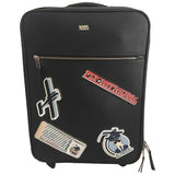 Karl Lagerfeld black leather travel bag