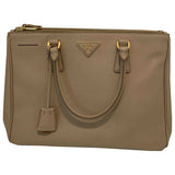 Prada galleria beige leather handbag
