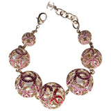 Chanel cc pink metal bracelets