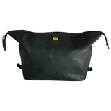 Salvatore Ferragamo green leather travel bag