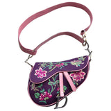 Dior saddle multicolour silk handbag