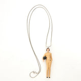 Chanel silver metal long necklaces