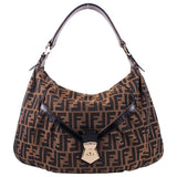 Fendi brown cloth handbag