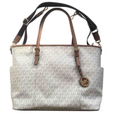 Michael Kors jet set ecru cloth handbag