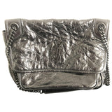 Saint Laurent niki black patent leather handbag