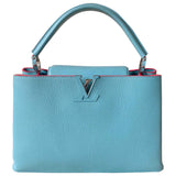 Louis Vuitton capucines blue leather handbag