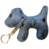 Mcm blue cloth bag charms