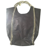 Stella Mccartney falabella black leather handbag