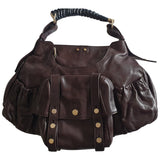 Yves Saint Laurent mombasa brown leather handbag