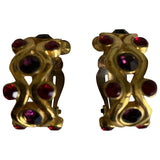 Yves Saint Laurent gold metal earrings