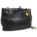 Chanel black leather handbag