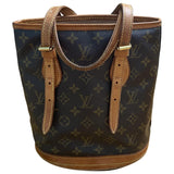 Louis Vuitton bucket  brown cloth handbag