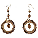 Non Signé / Unsigned art déco gold metal earrings