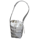Paco Rabanne silver leather handbag