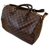 Louis Vuitton speedy bandoulière brown cloth handbag