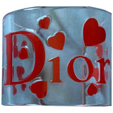 Dior red plastic bracelets