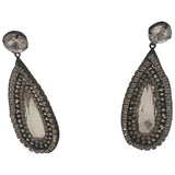 Non Signé / Unsigned silver metal earrings