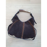 Yves Saint Laurent mombasa brown fur handbag