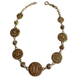 Chanel cc gold metal necklaces