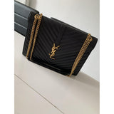 Saint Laurent satchel monogramme black leather handbag