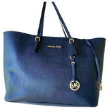 Michael Kors jet set black leather travel bag