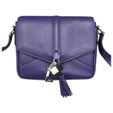 Lancel nine blue leather handbag