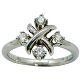Tiffany & Co schlumberger silver platinum rings