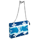 Louis Vuitton poche toilette blue cloth travel bag