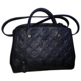 Louis Vuitton montaigne black leather handbag