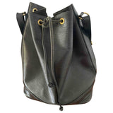 Louis Vuitton noé black leather handbag