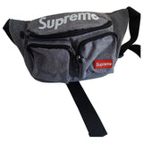 Supreme grey cotton backpacks